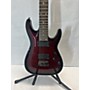 Used Schecter Guitar Research Damien Elite-7 Solid Body Electric Guitar Candy Apple Red