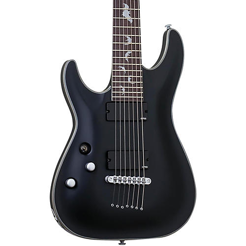 Schecter Guitar Research Damien Platinum 7 Left-Handed Electric Guitar Satin Black