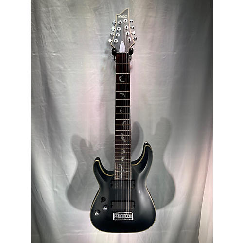 Schecter Guitar Research Damien Platinum 8 Left Handed Electric Guitar Satin Black