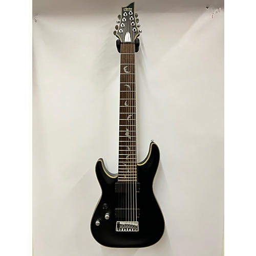 Schecter Guitar Research Damien Platinum 8 Left Handed Solid Body Electric Guitar Satin Black