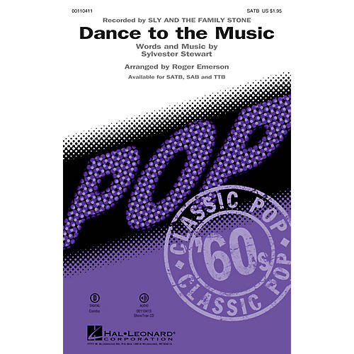 Hal Leonard Dance to the Music (SATB) SATB by Sly and the Family Stone arranged by Roger Emerson