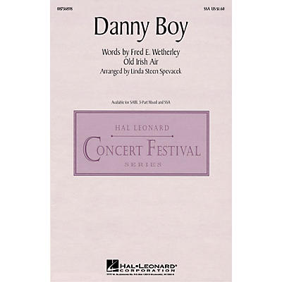 Hal Leonard Danny Boy SSA arranged by Linda Spevacek