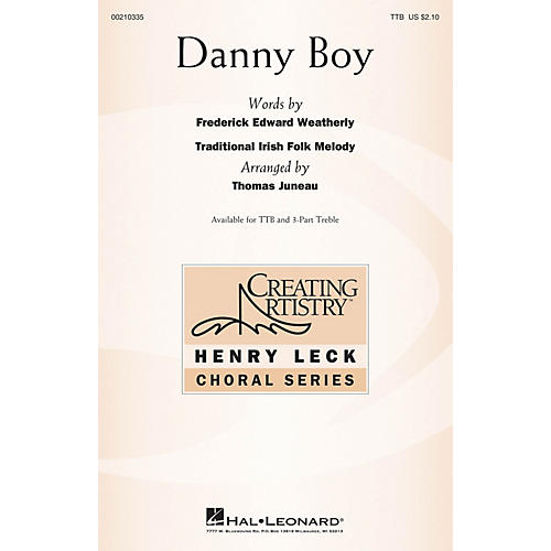 Hal Leonard Danny Boy TTB arranged by Thomas Juneau