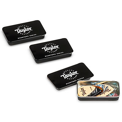 Taylor DarkTone Series 3-Pack Guitar Pick Tin -