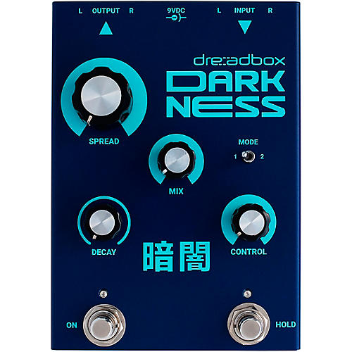Dreadbox Darkness Stereo Reverb Effects Pedal Condition 1 - Mint Dark Blue
