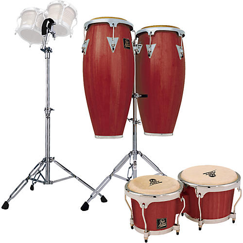 Darkwood Aspire Conga Set with Bongos and Stand