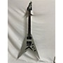 Used Dean Dave Mustaine Signature V Solid Body Electric Guitar Metallic Silver