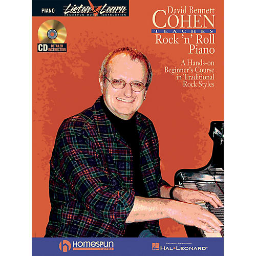 Homespun David Bennett Cohen Teaches Rock'n'Roll Piano Keyboard Instruction Softcover with CD by David Bennett Cohen