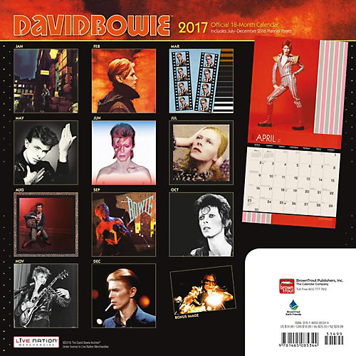 David Bowie 2017 Live Nation Calendar