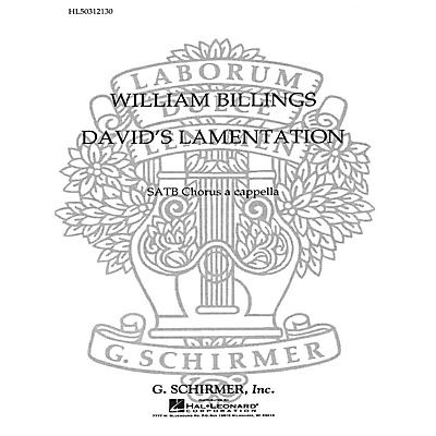 G. Schirmer David's Lamentation SATB a cappella composed by W Billings