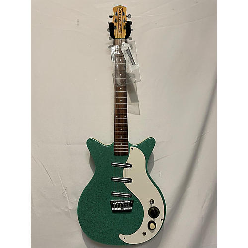 Danelectro Dc3 Solid Body Electric Guitar green glitter