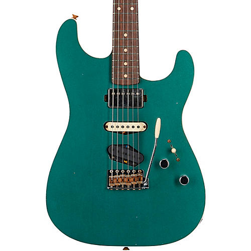 Fender Custom Shop Dealer Select Stratocaster HST Journeyman Electric Guitar Aged Sherwood Green Metallic