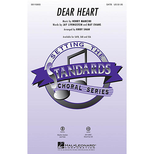 Hal Leonard Dear Heart ShowTrax CD by Andy Williams Arranged by Kirby Shaw