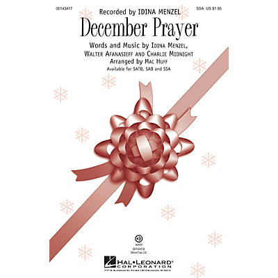 Hal Leonard December Prayer SSA by Idina Menzel arranged by Mac Huff