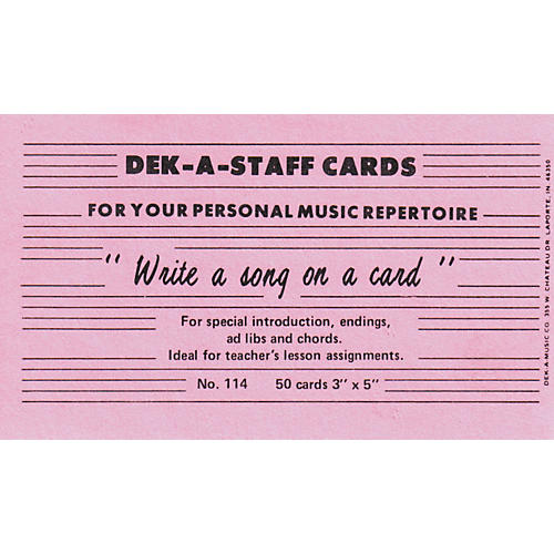 Deck-A-Staff Manuscript Cards