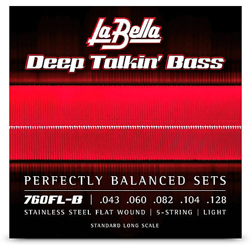 LaBella Deep Talkin' Bass Stainless Steel Flat Wound 5-String Bass Strings