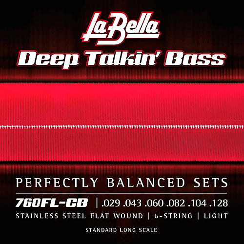 LaBella Deep Talkin' Bass Stainless Steel Flat Wound 6 String Bass Strings