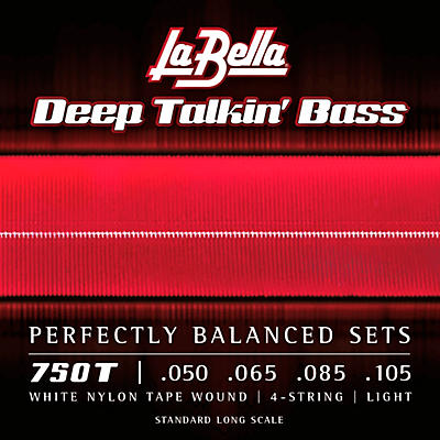 LaBella Deep Talkin' White Nylon Tape Wound 4-String Bass Strings