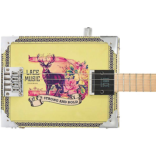 Lace Deer Crossing Acoustic-Electric Cigar Box Guitar 4 string