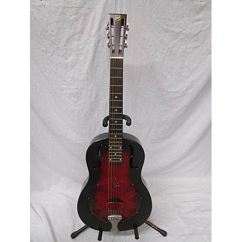 National Delphi Resonator Guitar red fade