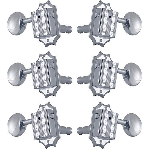 Grover Deluxe 136 Series Tuning Machines Chrome 3+3