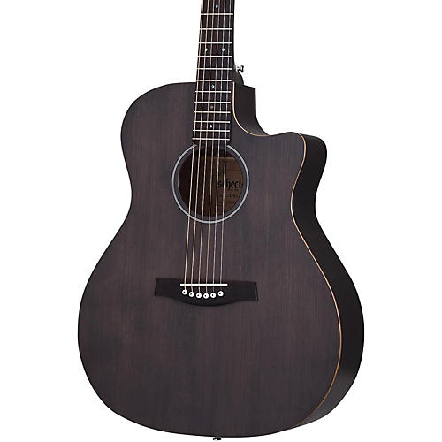 Schecter Guitar Research Deluxe Acoustic Guitar Condition 2 - Blemished See-Thru Black 197881249144