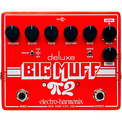 Electro-Harmonix Deluxe Big Muff Pi 2 Fuzz Pedal With Tone Wicker -