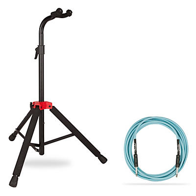 Fender Deluxe Hanging Guitar Stand with LE Sonic Blue Cable