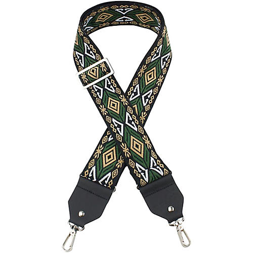 Henry Heller Deluxe Jacquard Banjo Strap Green