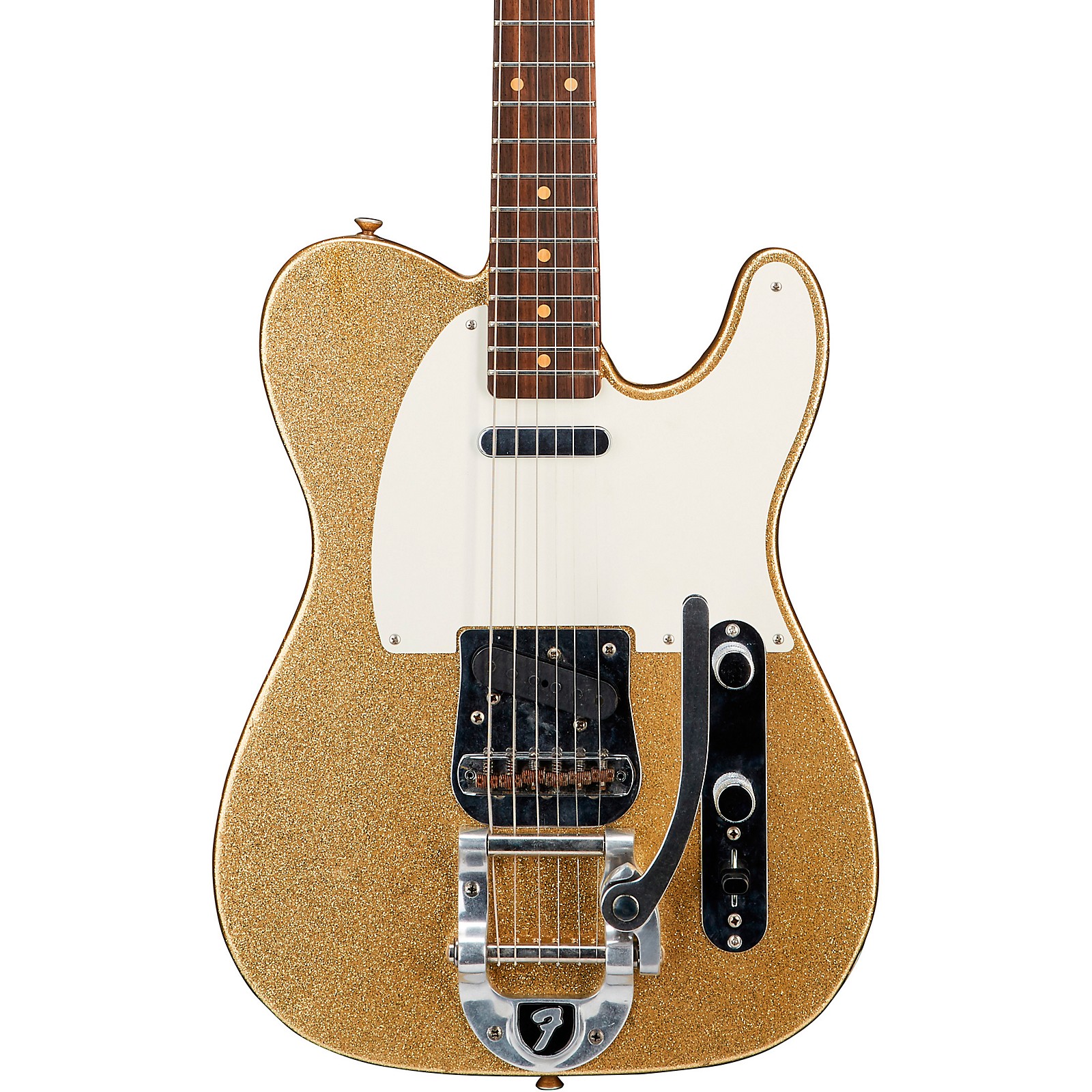 Fender Custom Shop Deluxe Journeyman Relic Twisted Telecaster Bigsby Electric Guitar Gold