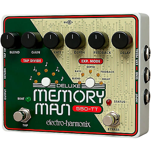 Electro-Harmonix Deluxe Memory Man Tap Tempo 550 Delay Guitar Effects Pedal Condition 2 - Blemished  197881249861