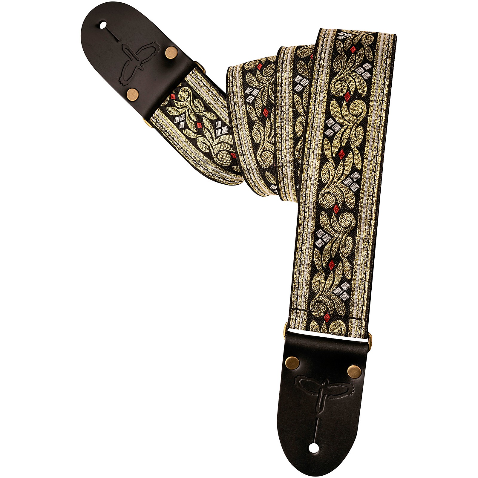 PRS Deluxe Retro Jacquard Guitar Strap Red 2 in. Musician's Friend