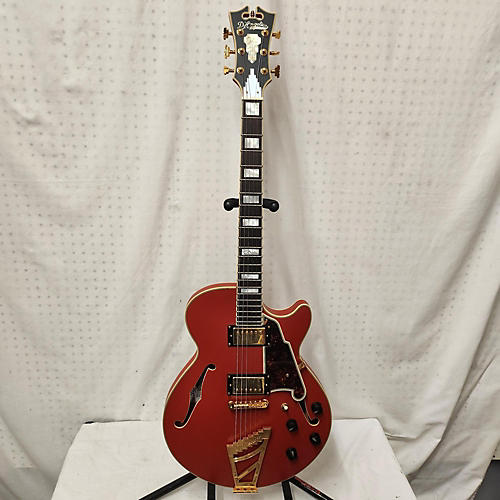 D'Angelico Deluxe SS Hollow Body Electric Guitar Satin Red
