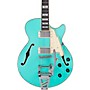 D'Angelico Deluxe SS Semi-Hollow Electric Guitar With D'Angelico Shield Tremolo Matte Surf Green