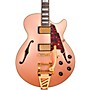 D'Angelico Deluxe SS Semi-Hollow Electric Guitar with D'Angelico Shield Tremolo Matte Rose Gold