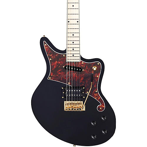 D'Angelico Deluxe Series Bedford Electric Guitar with Tremolo Tailpiece Black