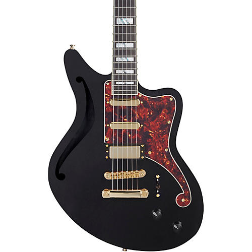 D'Angelico Deluxe Series Bedford SH Electric Guitar With USA Seymour Duncan Pickups and Stopbar Tailpiece Condition 2 - Blemished Black 194744823664