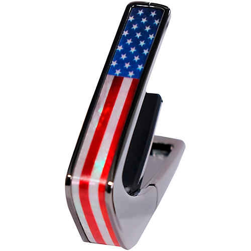 Thalia Deluxe Series Black Chrome Guitar Capo Stars & Stripes