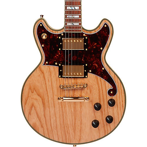 D'Angelico Deluxe Series Brighton Electric Guitar with Stopbar Tailpiece Natural Swamp Ash
