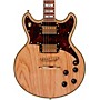 D'Angelico Deluxe Series Brighton Electric Guitar with Stopbar Tailpiece Natural Swamp Ash