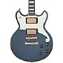 D'Angelico Deluxe Series Brighton Limited-Edition Solidbody Electric Guitar with USA Seymour Duncan Humbuckers and Stopbar Tailpiece Matte Charcoal