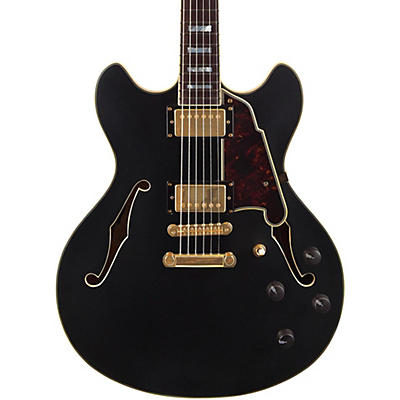 D'Angelico Deluxe Series DC Semi-Hollowbody Electric Guitar with Custom Seymour Duncan Pickups and Stopbar Tailpiece