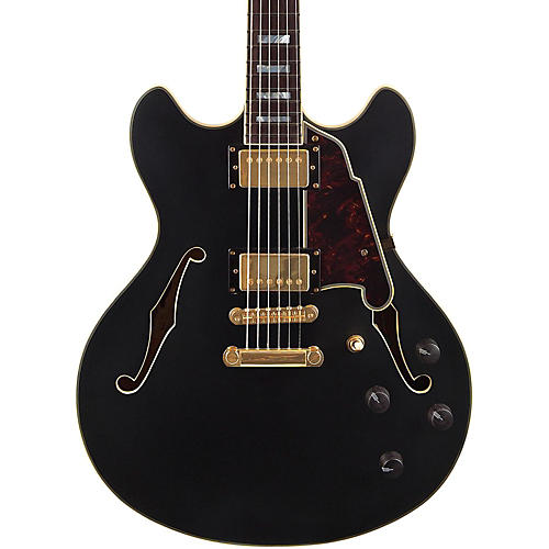 D'Angelico Deluxe Series DC Semi-Hollowbody Electric Guitar with Custom Seymour Duncan Pickups and Stopbar Tailpiece Condition 2 - Blemished Midnight Matte 190839820693