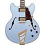 D'Angelico Deluxe Series Limited Edition DC Semi-Hollowbody Electric Guitar Matte Powder Blue Tortoise Pickguard