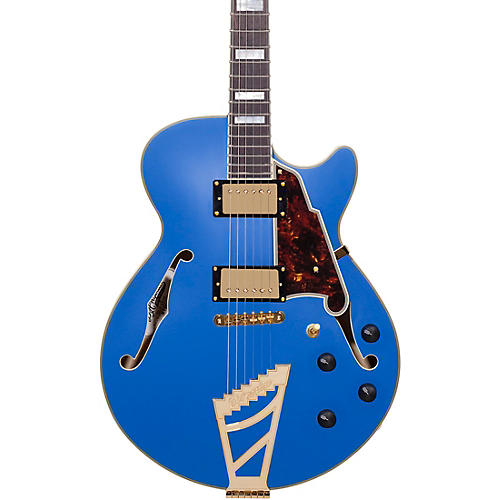D'Angelico Deluxe Series Limited Edition EX-SS with Stairstep Tailpiece Hollowbody Electric Guitar Condition 2 - Blemished Royal Blue, Tortoise Pickguard 190839602695