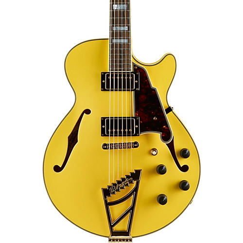 D'Angelico Deluxe Series Limited Edition SS Semi-Hollow Electric Guitar with Custom Seymour Duncan Pickups and Stairstep Tailpiece Condition 1 - Mint Electric Yellow Tortoise Pickguard