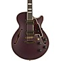 D'Angelico Deluxe Series Limited Edition SS Semi-Hollowbody Electric Guitar with Custom Seymour Duncan Pickups Matte Plum Tortoise Pickguard