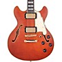 D'Angelico Deluxe Series Mini DC With USA Seymour Duncan Humbuckers Limited-Edition Semi-Hollow Electric Guitar Matte Walnut