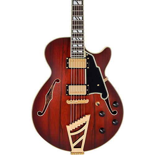 D'Angelico Deluxe Series SS Semi-Hollow Electric Guitar Satin Brown Burst