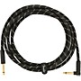 Fender Deluxe Series Straight to Angle Instrument Cable - 10 ft. Black Tweed